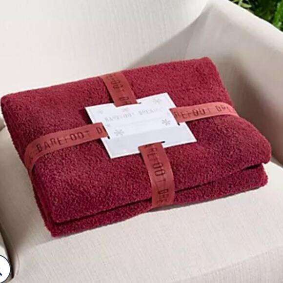 Barefoot Dreams CozyChic 45x60 Stacked Rib Border Blanket - Picture 2 of 8